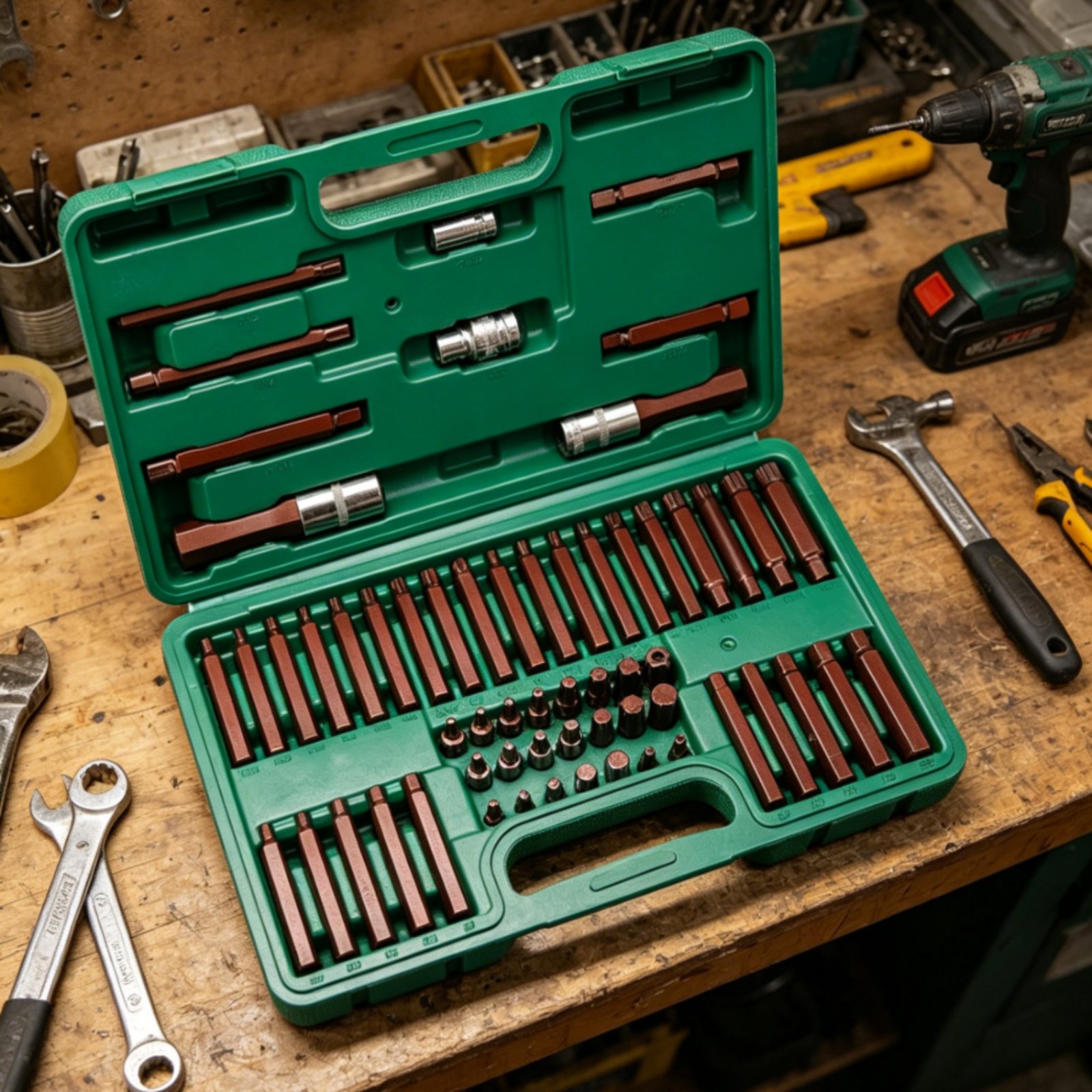 Auto Repair Shops - 60-delige Star Drive Bitset, S2-legeringstaal, zware
