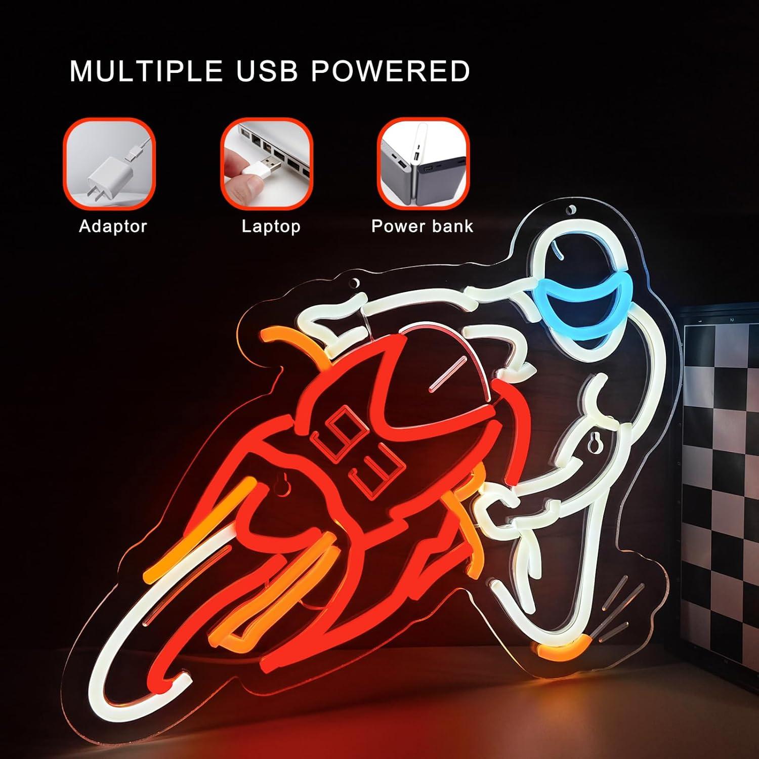 Motorrace bochten neonbord USB - Auto Repair Shop Signs recensie en prijs