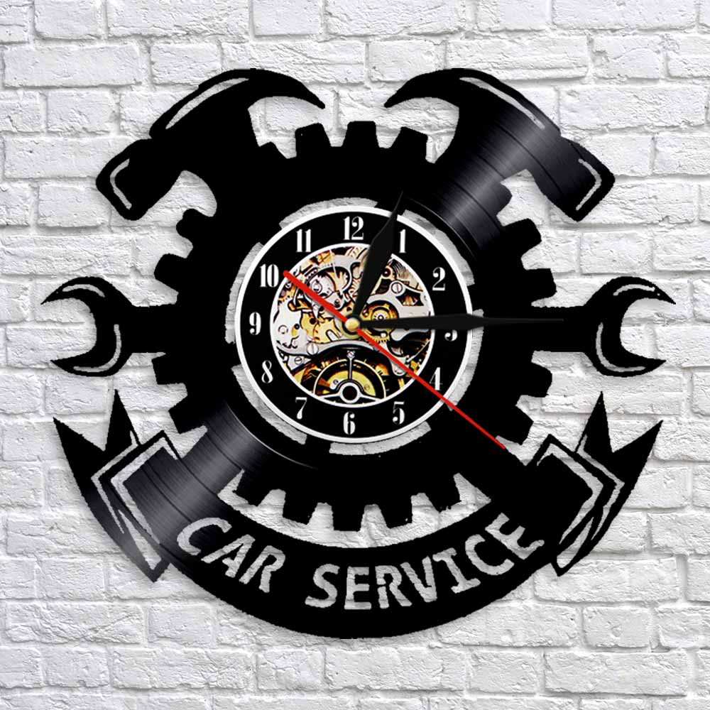 Wandklok met autoreparatiewerk - Auto Repair Shop Signs recensie en prijs