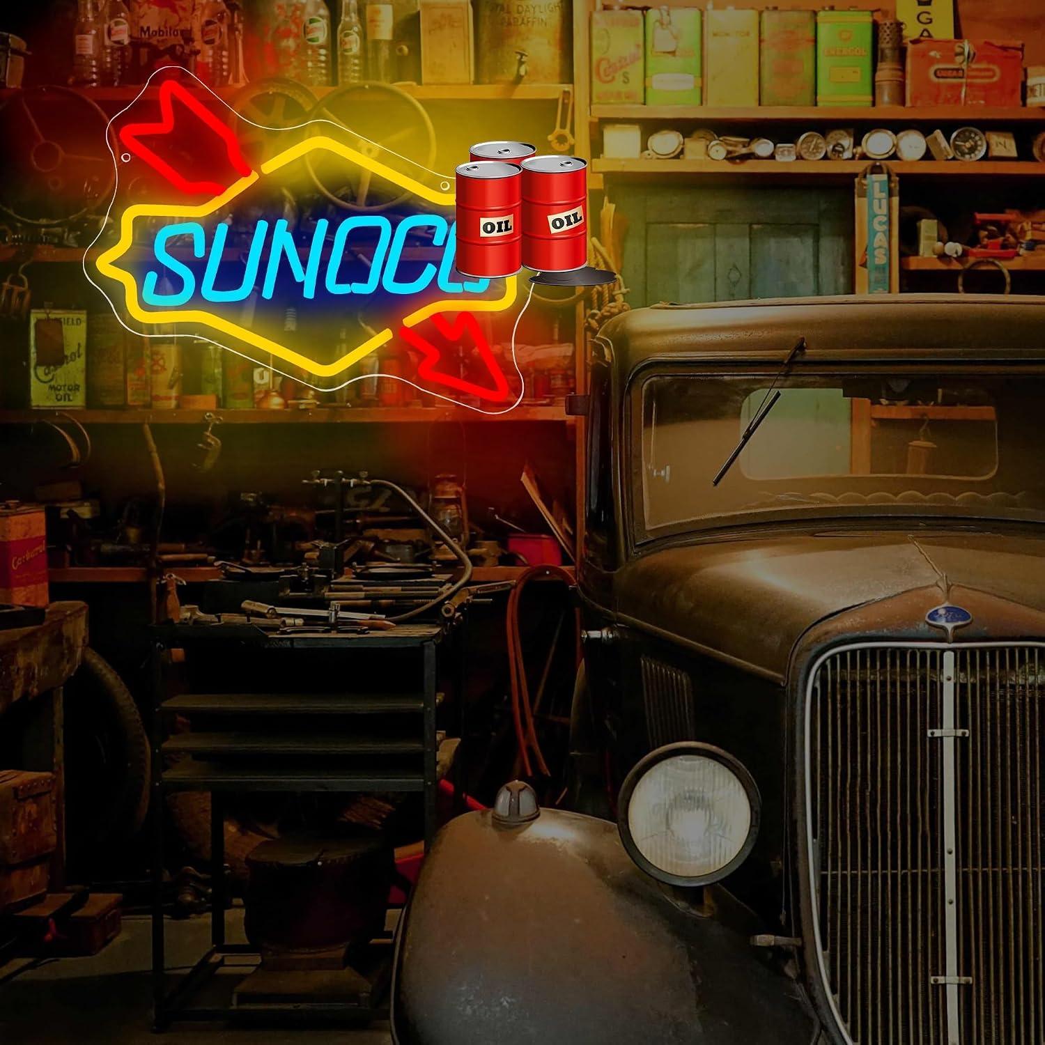 Tankstation Neonbord Olie USB  - Auto Repair Shop Signs recensie en prijs